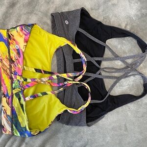 Lululemon Colorful and Black Energy Strappy Sports Bras 12